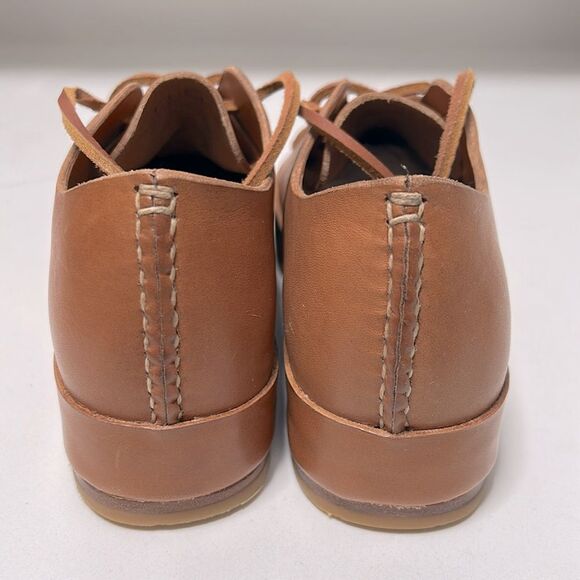 FEIT Hand Sewn Tan Leather Low Top Sneakers - Sz 35 - US 5 - Picture 9 of 15